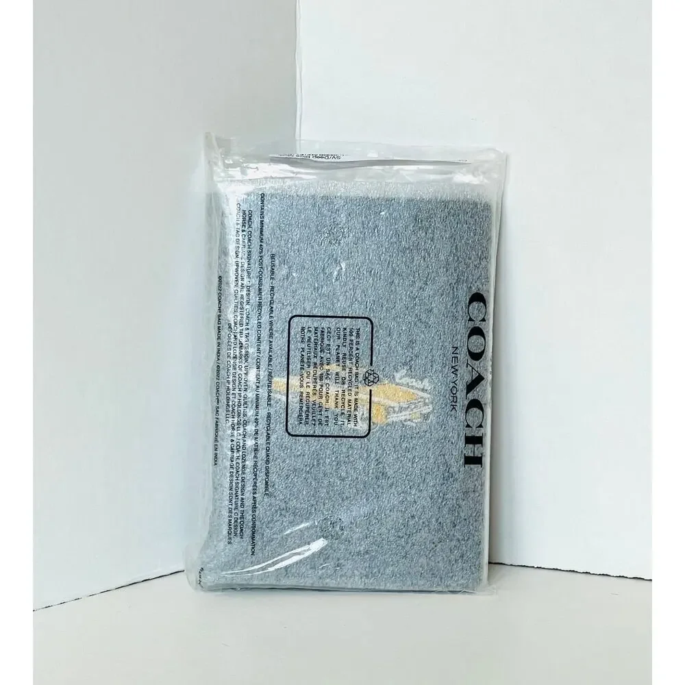 Coach Deep Teal Leather Passport Wallet with Yellow Car Graphic